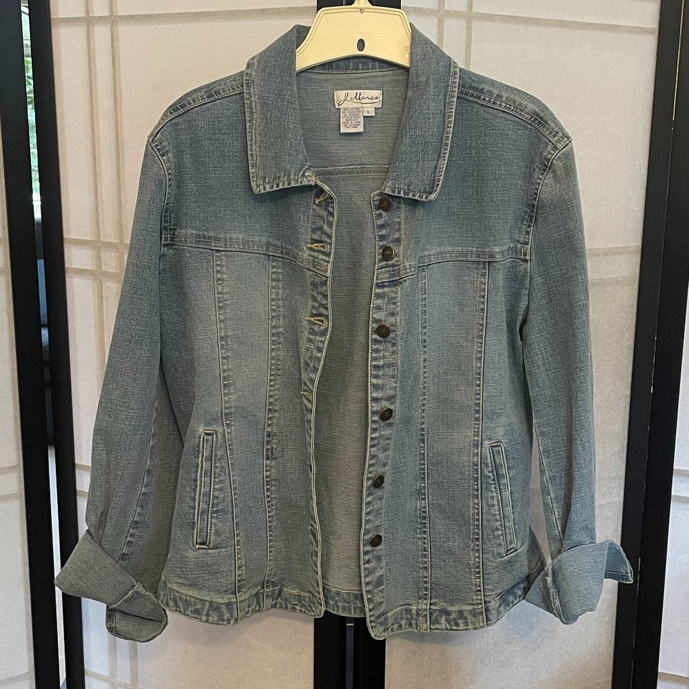 J. Marco Light Denim Jean Jacket With Button Front